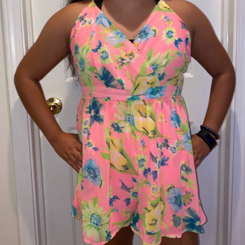 bright pink romper